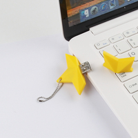 Flashdisk USB Bentuk Bintang Karet Custom dengan Logo, Pengiriman Cepat, Desain Gratis, Grosir Partai Besar, 128MB 512MB 2GB 8GB 16GB 32GB