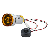 AD16-22AV circulaire affichage numérique LED voyant bouton Signal tension courant fréquence indicateur lumineux