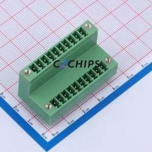 KF2EDGVTM-3.5-2*10P Plug-in Terminal Block Through hole,P=3.5mm Board-to-Board / Socket - Closed Screw Fixing 2x10P 3.5mm - Product Image 1