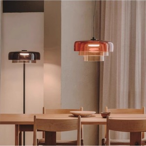 โคมไฟระย้าแก้ว LED สไตล์มินิมอล Keitani โคมไฟห้อยหลากสีสำหรับบ้าน ร้านอาหาร บาร์ อุปกรณ์ให้แสงสว่าง - Product Image 2