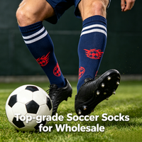 Calcetines de Fútbol Personalizados para Jóvenes, Hasta la Rodilla, para Partidos en Césped Artificial, Transpirables, de Algodón, con Letras Personalizadas, Previenen las ampollas dolorosas