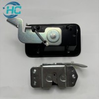 Ensemble de serrures de porte latérale pour excavatrice HC, construction en ABS/acier/alliage de zinc, couleur noire, clés pour loquet de cabine E320B/E320D
