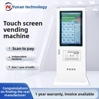 Distributeur automatique sans personnel à écran tactile blanc de 32 pouces avec fonctionnement 24h/24 pour la distribution de serviettes hygiéniques, de mouchoirs et de lingettes humides