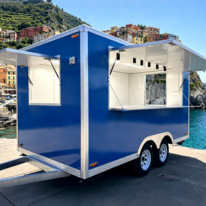 Commerciële foodtruck voor streetfood, burgers, pizza, hotdogs, vintage foodtruck met complete keuken en badkamer - Product Image 1