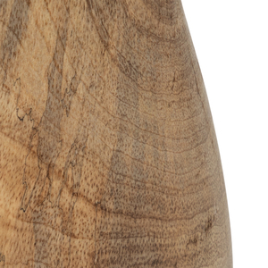 Scultura a forma di fungo in legno di mango con cappuccio in metallo martellato per decorazioni per la casa, soggiorno, scaffale, ufficio. - Product Image 5