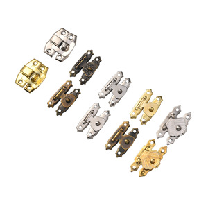 Hebilla Vernier de cobre chapada en oro de 18 quilates para caja de madera, accesorios de joyería, forma irregular - Product Image 5