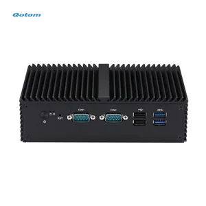 Digital Signage Embedded PC Player J6412 Industrial Computer DC 12V Dual LAN 5 RS232 COM DDR4 RAM Mini PC