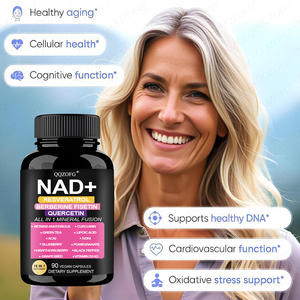 مكمل NAD+ مع الريسفيراترول والبربرين والفيسيتين والكيرسيتين تركيبة 18 في 1 90 كبسولة نباتية مضادة للأكسدة لصحة الخلايا - Product Image 3