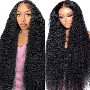 Remy Human Hair <b>Wig</b> Big Curl Lace <b>Front</b> <b>Wig</b> Single Weft Natural Color Custom Size for Daily Wear - Product Image 3