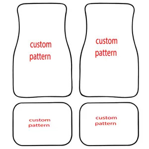 定制向日葵汽车地板垫适合大多数汽车内饰橡胶地板垫定制印花图案地板垫4pcs