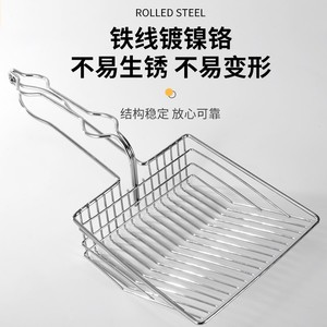 ที่ตักทรายแมวโลหะทรงสี่เหลี่ยม สีเงิน ทนทาน ใช้งานง่าย สำหรับแมว - Product Image 4