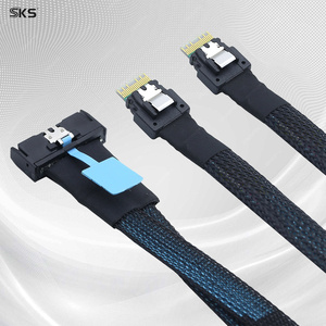 Câble Y haute vitesse MCIO vers double SFF-8654 avec isolation PTFE pour stockage NVMe interne de serveur (SFF-TA-1016 vers 2x SFF-8654) - Product Image 4
