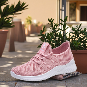 Zapatillas Deportivas Casuales de Verano 2025 para Mujer, con Cordones, Transpirables, Ligeras, con Suela Suave, Forro de Malla, Entresuela de PVC, Color Sólido - Product Image 6