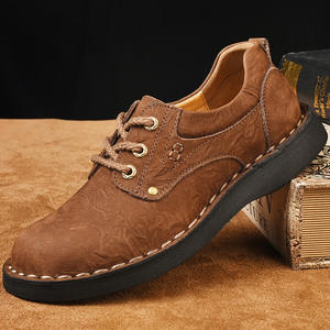 Zapatos Casuales de Exterior para Hombre, Nuevos Zapatos de Trabajo de Moda Retro para Otoño e Invierno, Botas de Trabajo de Suela Gruesa Antideslizantes de Cuero para Hombre - Product Image 3