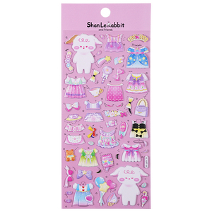 SHANLE Cute Cartoon Animal Rabbit Bear <span class=keywords><strong>Cat</strong></span> Sheep Dressing Up Sticker Foam Fun Bubble Sticker Kawaii Deco Laptop Puffy Sticker - Product Image 6