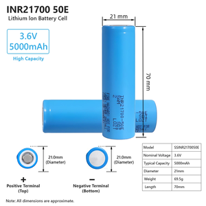 Victpower INR21700 50E 3.6V-5000mAh Grade A Cilindrische Lithium-Ion Batterij voor Consumentenelektronica - Product Image 3