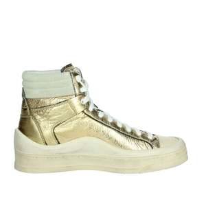 P448 Donna Sneakers F23RAIL W Oro High Top Gold Leather Chunky Shoes Women Size 36 - Product Image 4