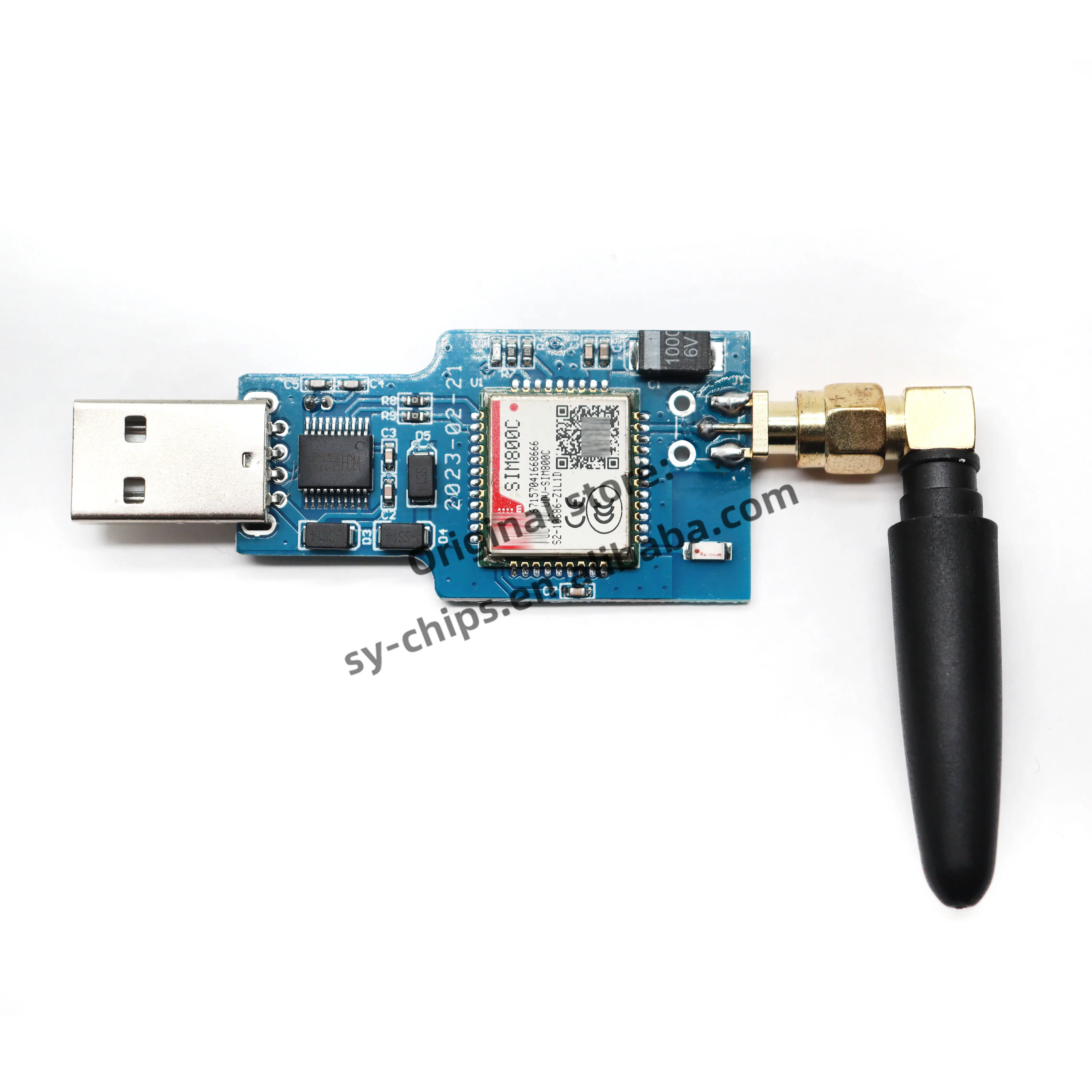 SY Chips ICs SIM800C circuit intégré puces électroniques IC module USB vers GSM quadri-bande GSM/GPRS SIM800C