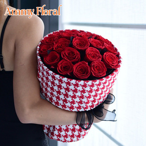 Ramo de cuero <span class=keywords><strong>Rosa</strong></span> preservado de Ammy Valentine, ramo de flores eternas, rosas para siempre, ramo de flores de boda naturales, para siempre, para el año 2000 - Product Image 4