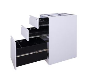 Armoires de classement blanches sous le bureau, armoire de classement avec serrure et clé, armoire de classement pour usage de bureau - Product Image 4