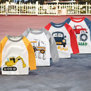 T-shirt à manches longues en coton uni pour garçons de 2 à 8 ans, séchage rapide, sweat-shirt pour bébés et enfants pour l'automne, pour tout-petits et enfants - Product Image 2