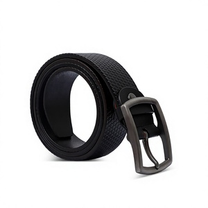 Ceinture en cuir de vachette pour homme avec boucle en alliage, motif uni, logo personnalisé, style formel et décontracté, haute qualité, largeur 3,4 cm - Product Image 1