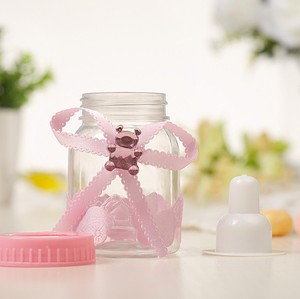 Décoration de fête prénatale, boîte cadeau pour garçon bleu, fille rose, boîte en plastique pour biberon, boîte à bonbons pour anniversaire, baptême, fête - Product Image 4
