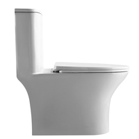 Empolo Moderne Une Pièce En Céramique Sanitaire Cuvette De Toilette Ensemble Blanc Lavage Siège De Chasse D'eau pour Salle De Bains Projet À Prix Économique
