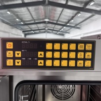 Nouveau four de bureau compact à circulation d'air chaud, 5 ou 4 plaques, avec contrôle de température par ordinateur et fonction mémoire, idéal pour le maïs et les fruits.