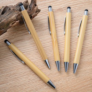 Publicité promotionnelle bon marché Logo personnalisé stylo à bille stylet actif tactile stylo à bille en bois de bambou - Product Image 6