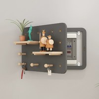 Organisateurs muraux décoratifs Usine d'artisanat en bois Panneau perforé en bois pour organisateur mural Décoration sculptée