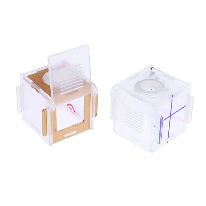 Square Ant Nest Acrylic Transparent Activity Area Ant Workshop Tube Connection Nest DIY Ants Farm House 15/18mm Caliber 7X7cm