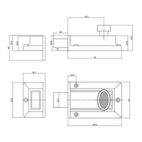 Serrure antivol monocylindre Anin de haute qualité, écologique, en laiton massif durable, avec clé en alliage de zinc, étanche, pour portail/porte