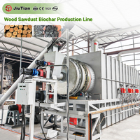 Usine de carbonisation continue de sciure de bois pour la production de charbon de bois de barbecue, de carburant industriel et de charbon de biomasse