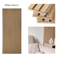 Panneaux acoustiques muraux en bois de chêne blanc de 2400 mm avec feutre gris, modernes, personnalisés, insonorisants, pour la décoration intérieure de la maison et du bureau