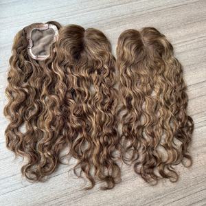 Postizo de Cabello Humano Europeo Virgen con Color Balayage Lexa de Calidad Profesional para Mujer, Topper de Cabello con Malla Mono para Mayor Volumen - Product Image 4