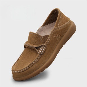 Mocassins confortables pour femmes, style britannique, en cuir véritable, à enfiler, plats, imperméables et respirants, toutes saisons - Product Image 2