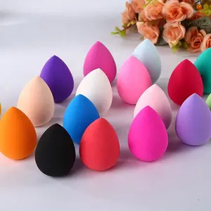 पोर्टेबल यात्रा आकार काले सौंदर्य अंडे प्यूफ लेटेक्स मुक्त पाउडर फाउंडेशन मेकअप स्पंज