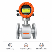 Flowmeter Elektromagnetik Berflens DN150 DN200 IP68 Lapisan Karet 0.5-10 m/s Pengukur Aliran Cairan untuk Pekerjaan Air