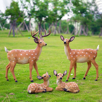 Animaux de la ferme en plein air résine artisanat grandeur nature fibre de verre mouton bière Lion chèvre vache âne cheval cerf poule lapin Statues accessoires
