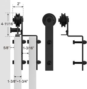 Bộ Dụng Cụ Phần Cứng Cửa Chuồng Trượt Công Nghiệp Đường Rãnh Đơn Bên Ngoài Nội Thất Cửa Hầm Cửa Chuồng Đôi - Product Image 5