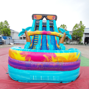 Backyard party jumpers bounce house toboggan aquatique gonflable tropical <b>inflatable</b> water slide for kids - Product Image 6