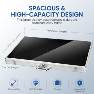 Vitrine d'exposition pour cartes en aluminium durable 34"x22" avec support OEM/ODM, résistante à la poussière et personnalisable - Product Image 3