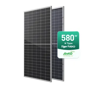PV 모델 Jinko N 타입 하이 퀄리티 570 와트 580 와트 590 와트 태양계 용 탑콘 양방향 태양 전지 패널