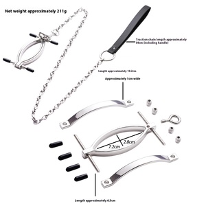 Erotische Metall-Klitoris- und Schamlippen-Klemmen Erwachsenen-Harness Sexspielzeug Unterkörper-Training Simulierte Alternative Leidenschaft Bondage-Ausrüstung SM-Nutzung - Product Image 2