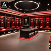 Armoire de Rangement Modulaire Intelligente pour Vestiaire de Club de Football et de Baseball avec Banc