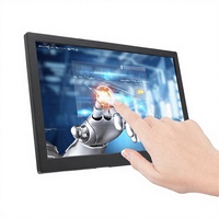 Nuevo Monitor Industrial con Pantalla Táctil Capacitiva IPS LCD de 15.6 Pulgadas, USB/DVI/RS232 Serial, 1920x1080, para Negocios, Metal, RoHS, DC