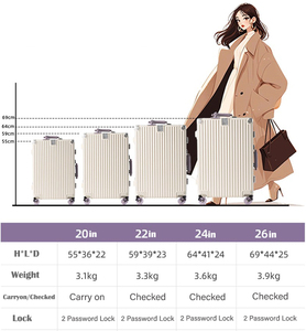 <span class=keywords><strong>Valise</strong></span> de voyage pour hommes et femmes, nouvelle collection 2025, cadre en aluminium épaissi, <span class=keywords><strong>valise</strong></span> à roulettes 20 pouces, <span class=keywords><strong>valise</strong></span> cabine 24 pouces - Product Image 3