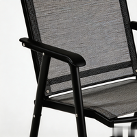 Chaise de loisirs pliante portable moderne d'extérieur en gros, avec cadre métallique durable, tissu respirant, résistant aux UV et léger