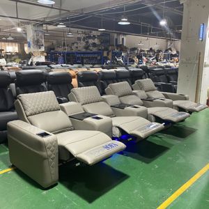 Heimkino Liegesessel <span class=keywords><strong>Sofa</strong></span> Stuhl echtes Leder Elektro-Kino-<span class=keywords><strong>Sofa</strong></span> Theater Massagesessel Wohnzimmermöbel - Product Image 5
